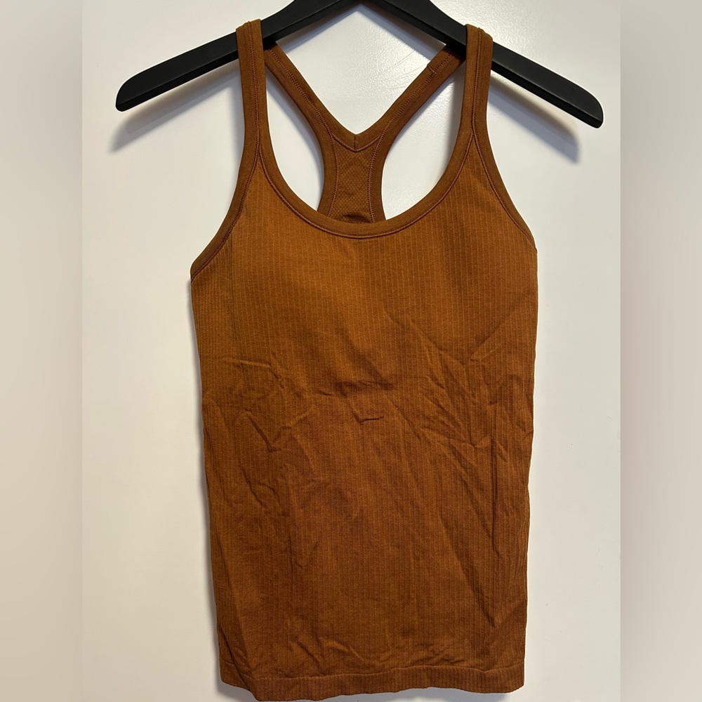 Lululemon Ebb to Street Shelf Bra Tank Top *Light Support Copper Brown